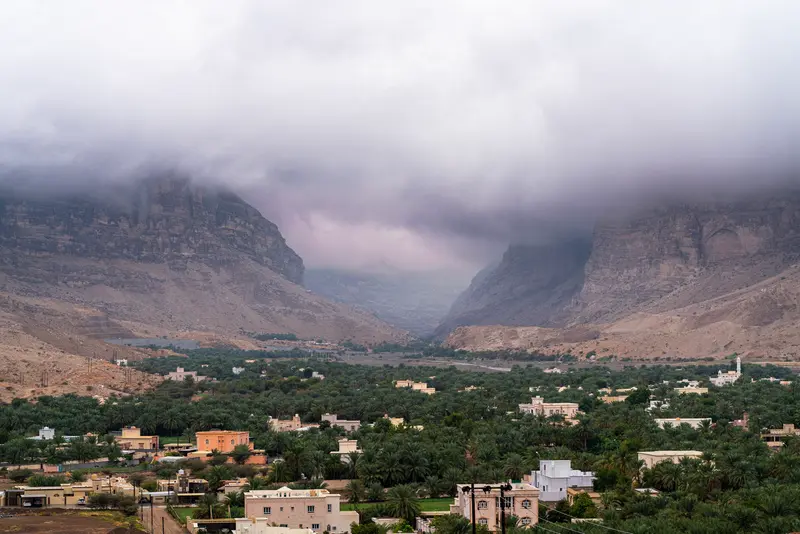 Storm Over the Wadi Village